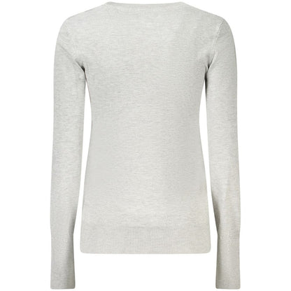 Pull Guess Jeans femme à strass en viscose gris – GU-39565