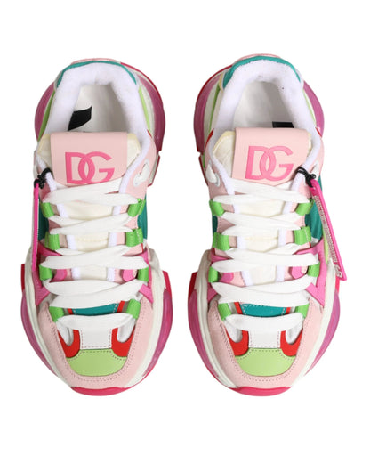 Dolce & Gabbana Multicolor Leather Airmaster Low Top Sneaker Shoes by Dolce & Gabbana