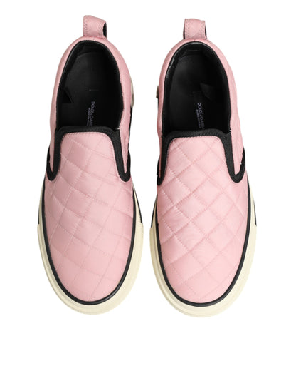 Baskets Dolce & Gabbana femme slip-on matelassées rose – LA12897