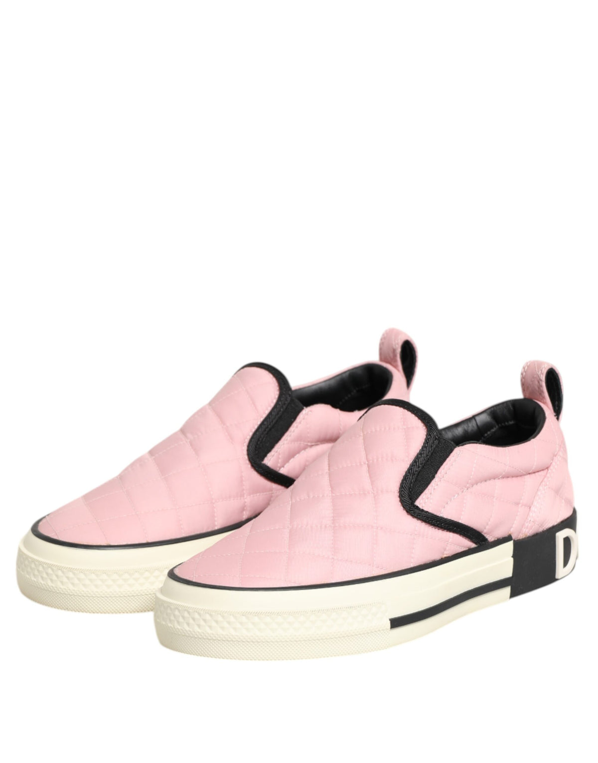 Baskets Dolce & Gabbana femme slip-on matelassées rose – LA12897