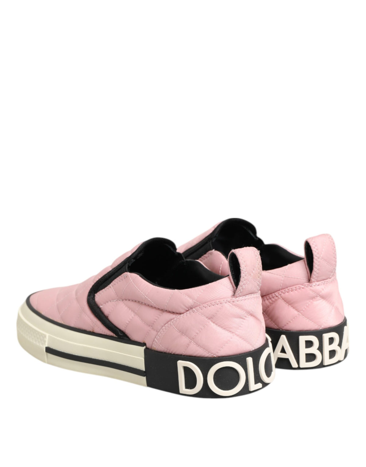 Baskets Dolce & Gabbana femme slip-on matelassées rose – LA12897