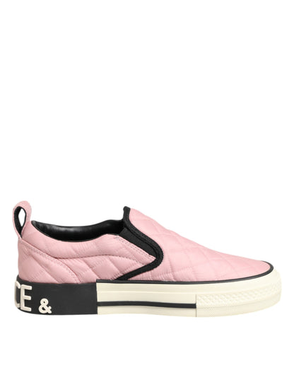Baskets Dolce & Gabbana femme slip-on matelassées rose – LA12897
