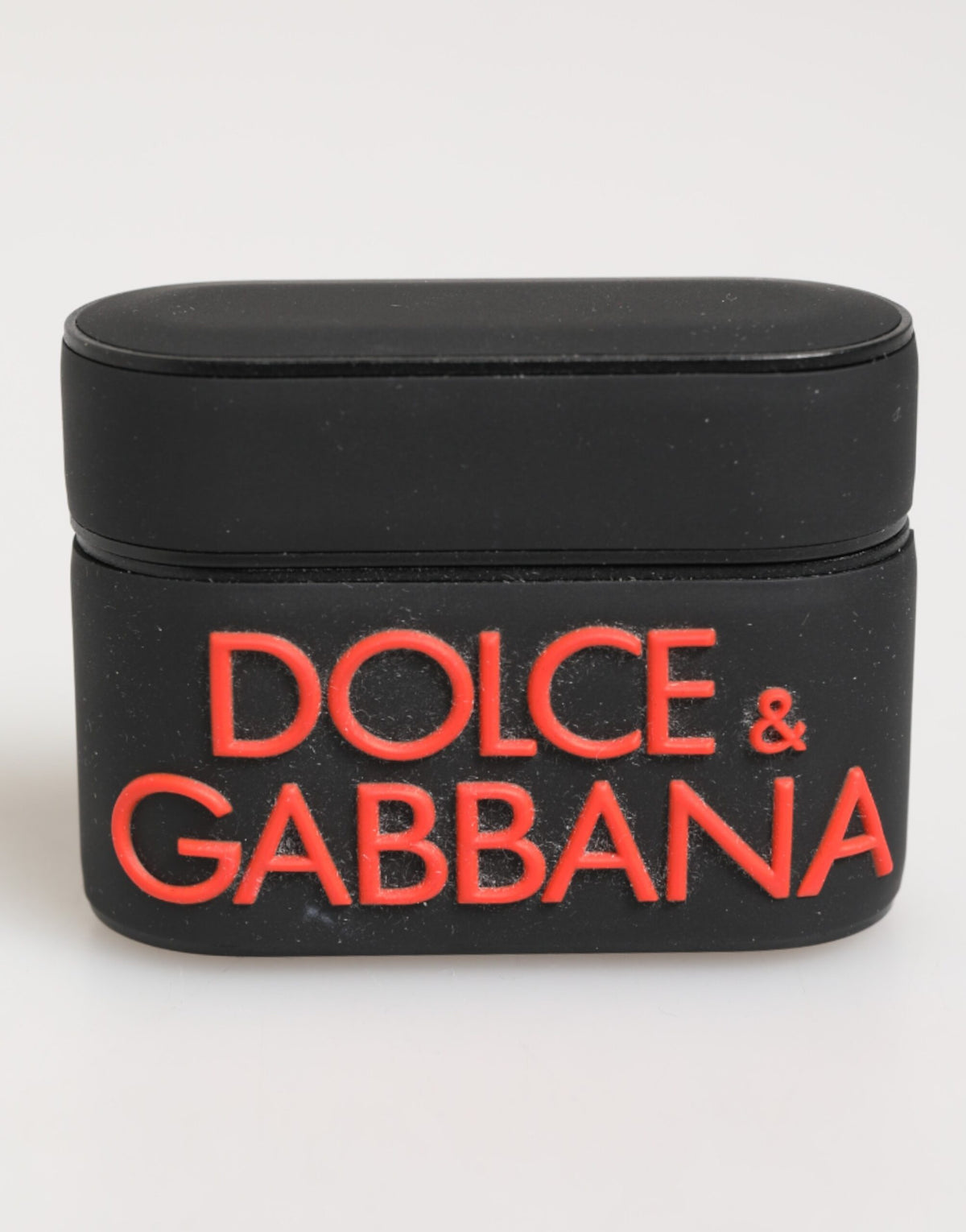 Étui AirPods Dolce & Gabbana mixte logo en relief noir et orange – SMY11112