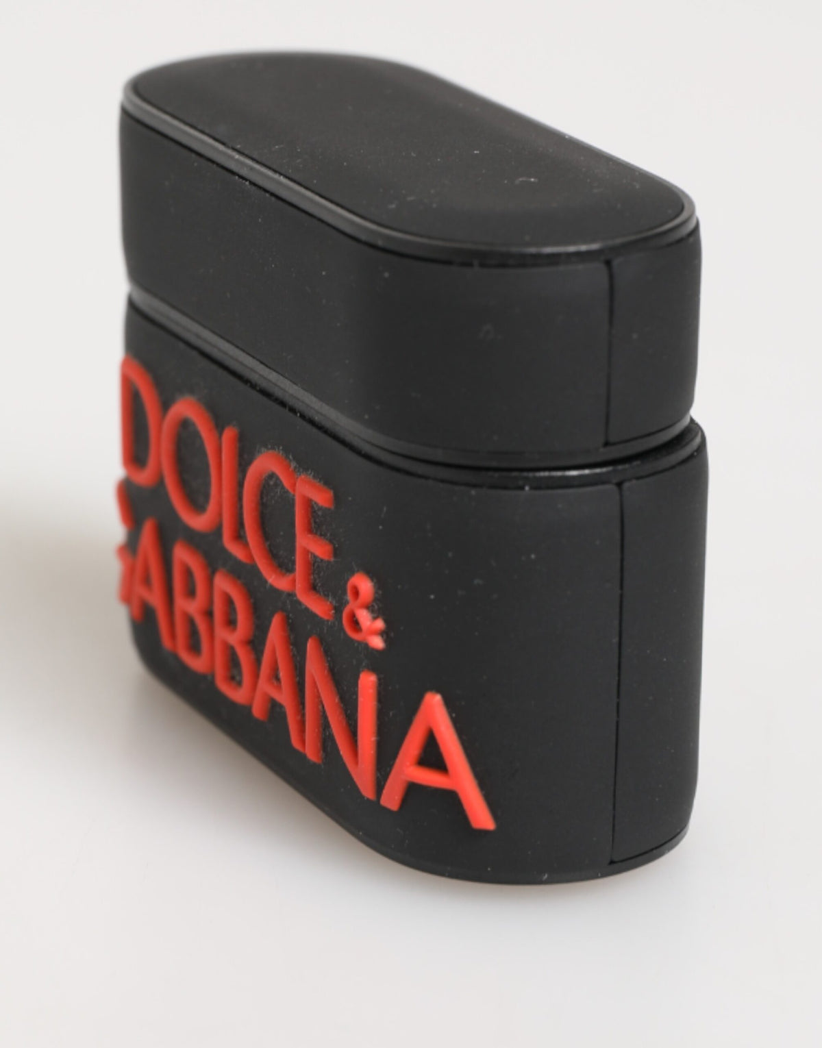 Étui AirPods Dolce & Gabbana mixte logo en relief noir et orange – SMY11112