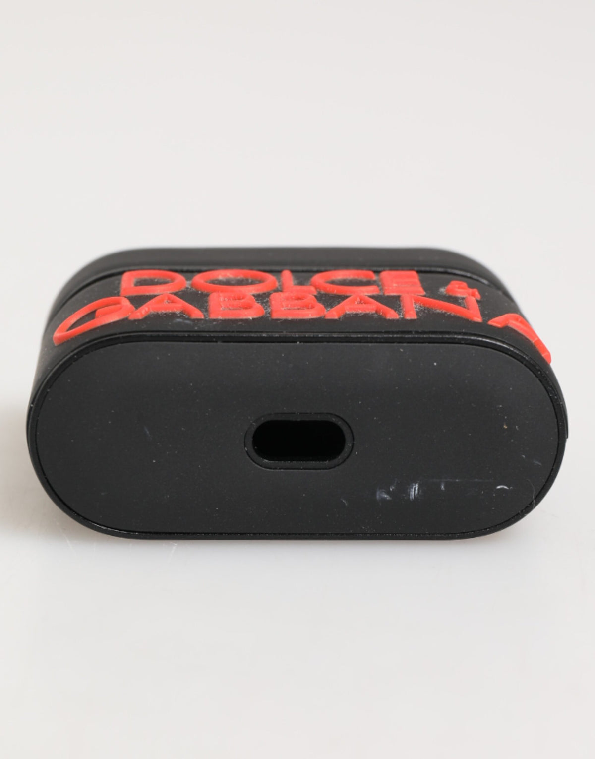 Étui AirPods Dolce & Gabbana mixte logo en relief noir et orange – SMY11112