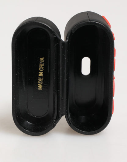 Étui AirPods Dolce & Gabbana mixte logo en relief noir et orange – SMY11112
