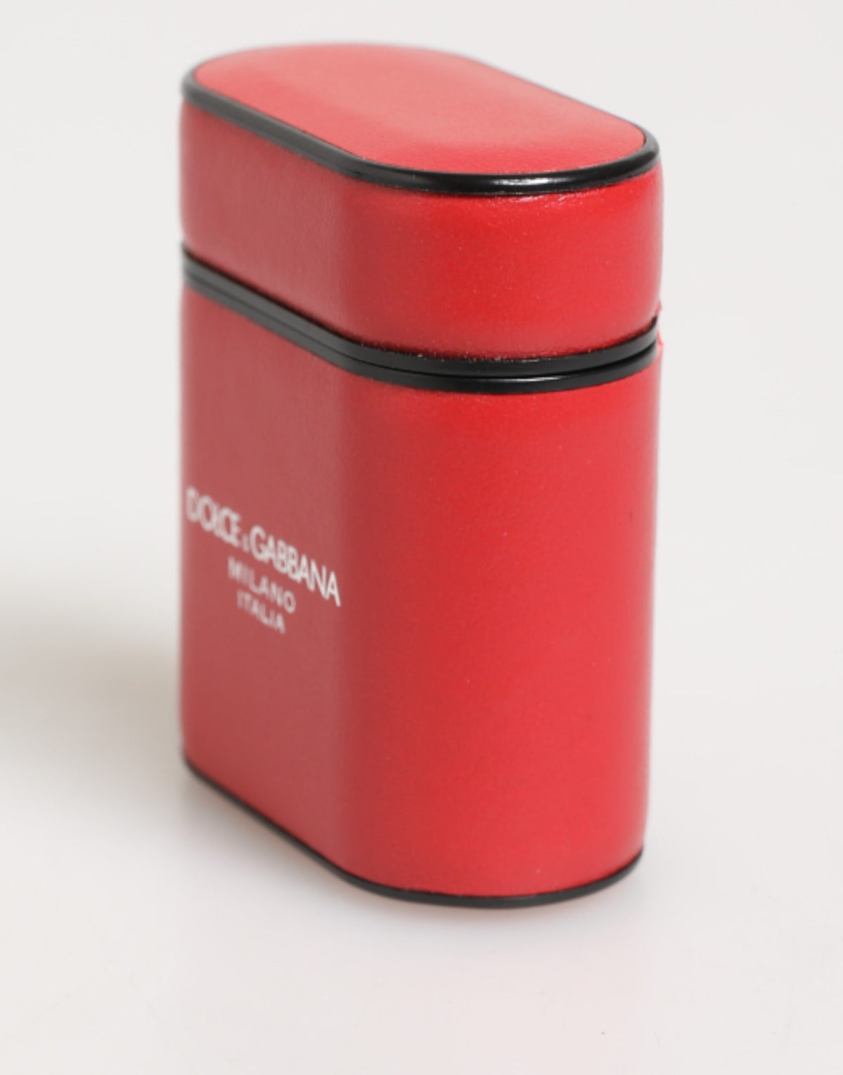 Étui AirPods Dolce & Gabbana mixte à rabat en cuir de veau rouge – SMY11116