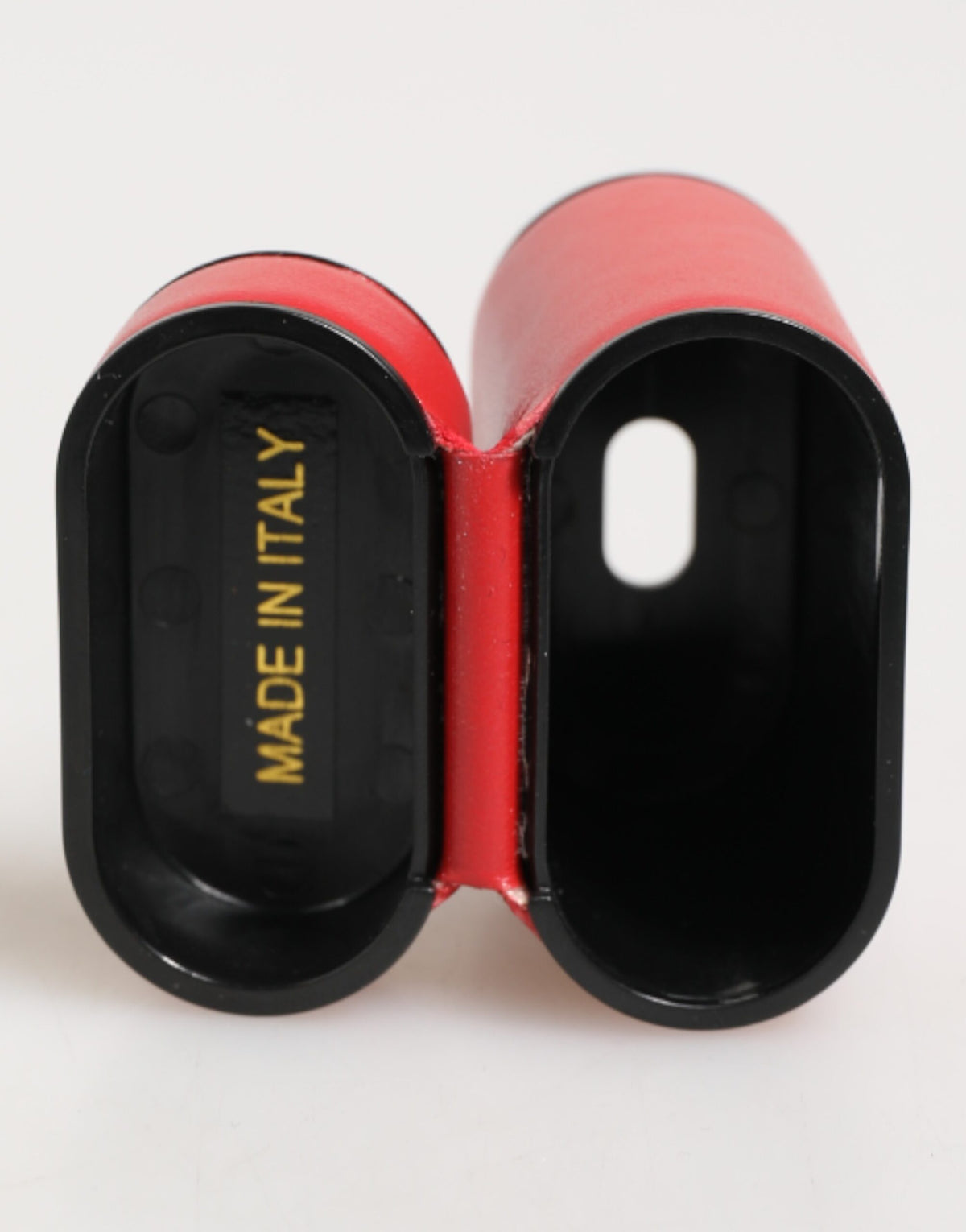Étui AirPods Dolce & Gabbana mixte à rabat en cuir de veau rouge – SMY11116