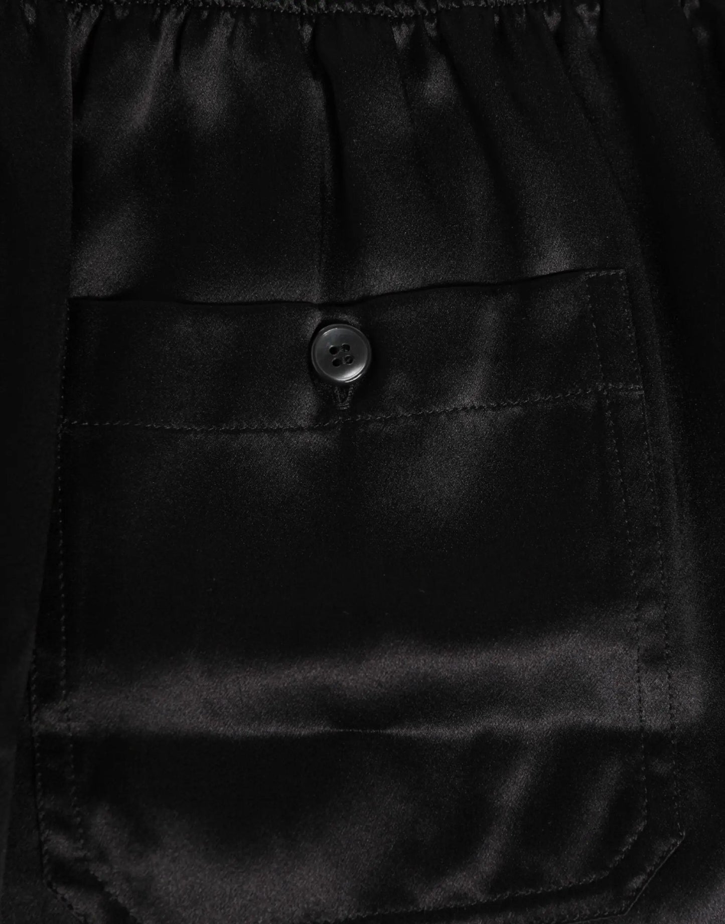 Dolce & Gabbana Black Silk Satin Elastic Men Boxer Short Swimwear by Dolce & Gabbana