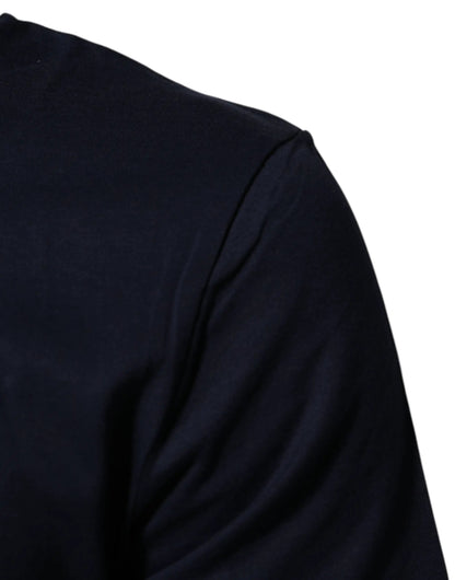 Dolce & Gabbana Dark Blue Cotton DG Logo Print Men’s Top T-shirt by Dolce & Gabbana