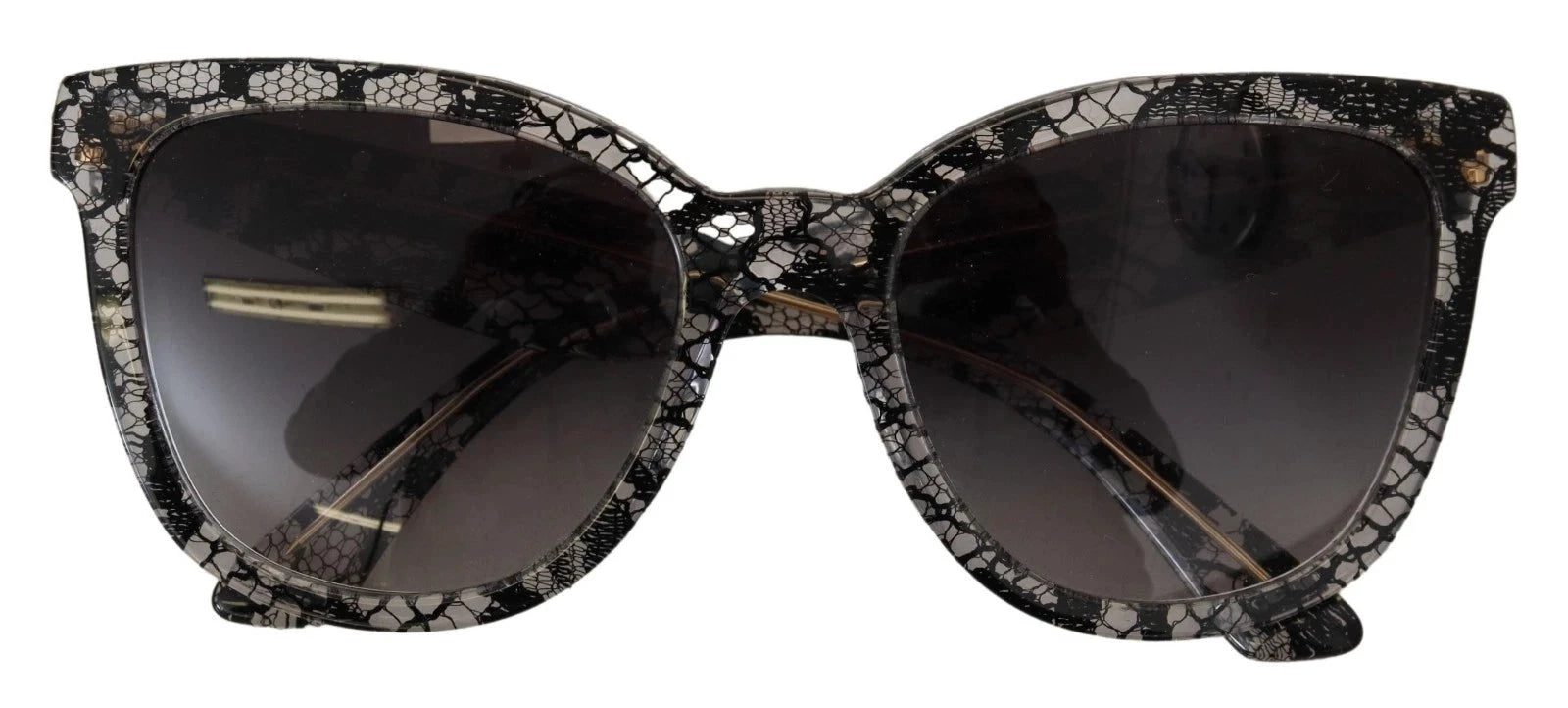 Dolce & Gabbana DG4190 Black Lace Acetate Crystal Round Sunglasses by Dolce & Gabbana