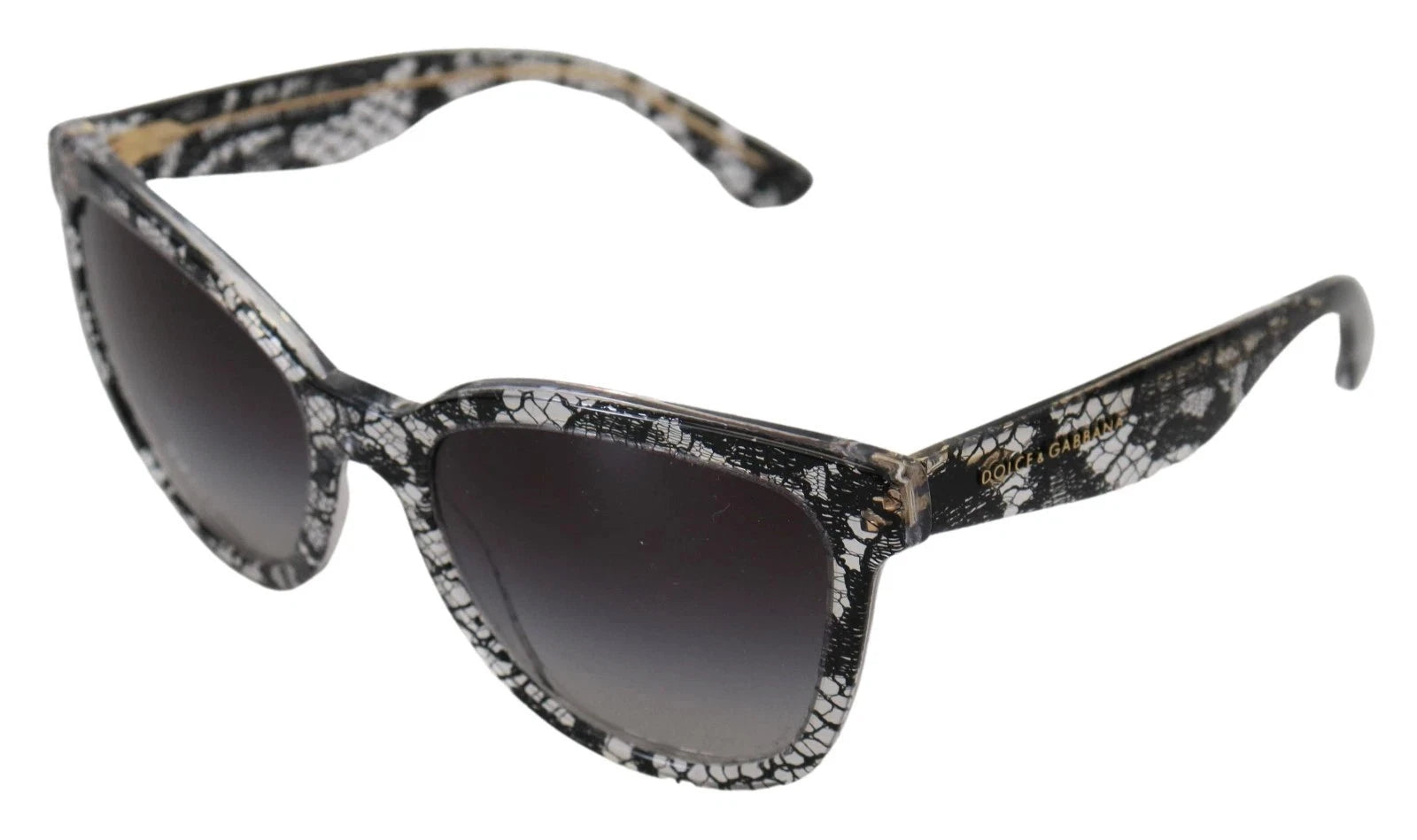 Dolce & Gabbana DG4190 Black Lace Acetate Crystal Round Sunglasses by Dolce & Gabbana