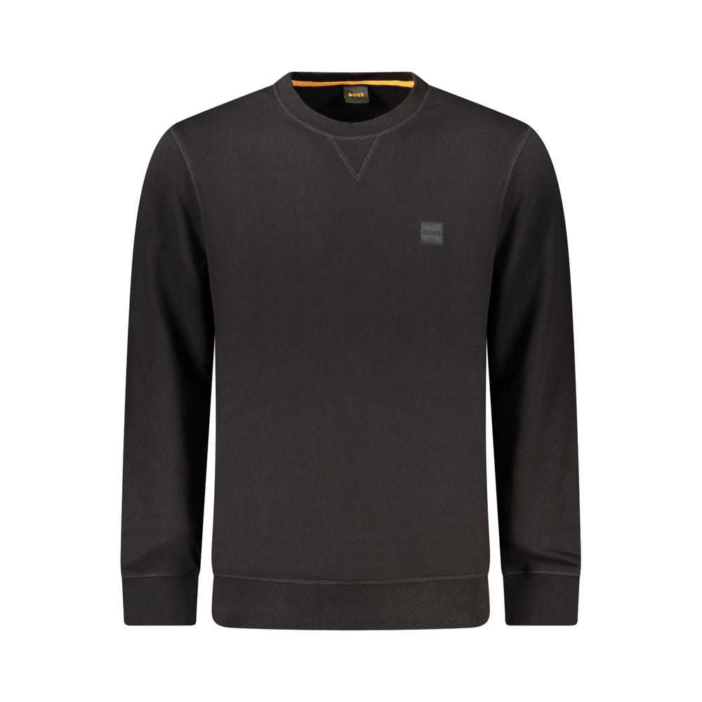 Sweat-shirt Hugo Boss homme col rond en coton noir – BO-33101