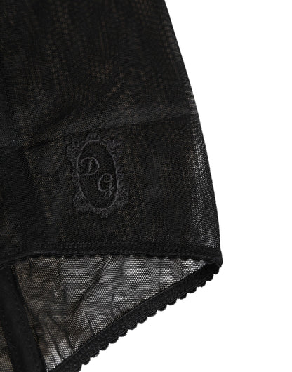 Dolce & Gabbana Black High Waist Mesh Sheer Shapewear Underwear