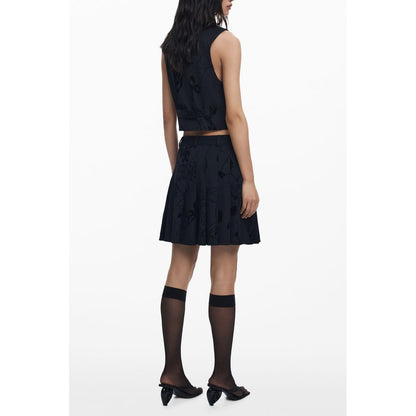 Jupe Desigual femme courte en polyester noir – DE-39752