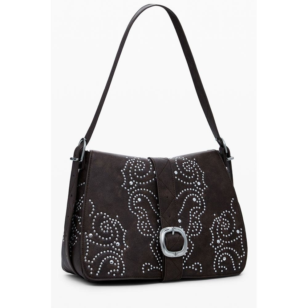 Sac à main Desigual femme Poker Face en polyuréthane marron – DE-39818
