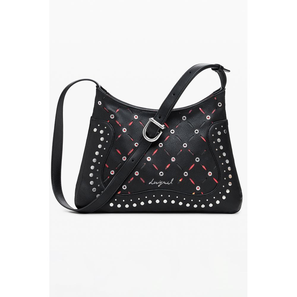 Sac porté épaule Desigual femme Yankee Manaos en polyuréthane noir – DE-39876