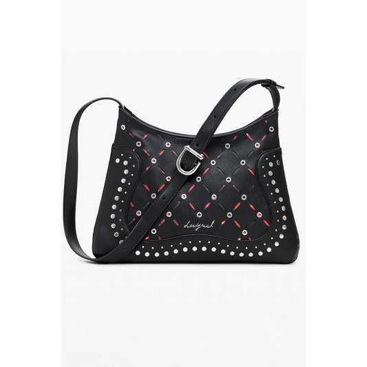 Sac porté épaule Desigual femme Yankee Manaos en polyuréthane noir – DE-39876