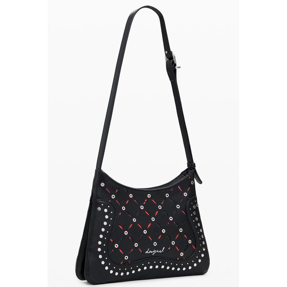 Sac porté épaule Desigual femme Yankee Manaos en polyuréthane noir – DE-39876