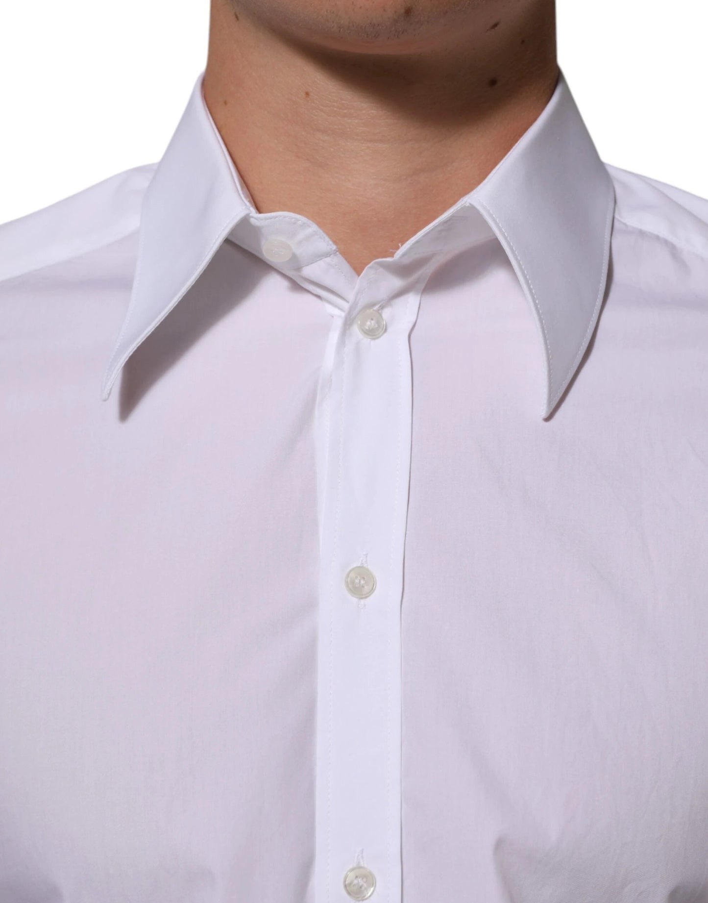 Dolce & Gabbana White Cotton MARTINI Men Formal Dress Shirt by Dolce & Gabbana