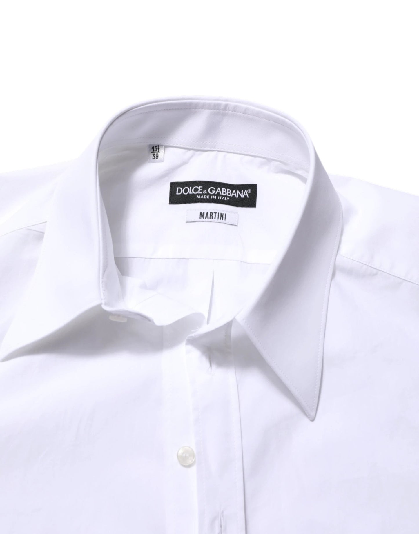 Dolce & Gabbana White Cotton MARTINI Men Formal Dress Shirt by Dolce & Gabbana
