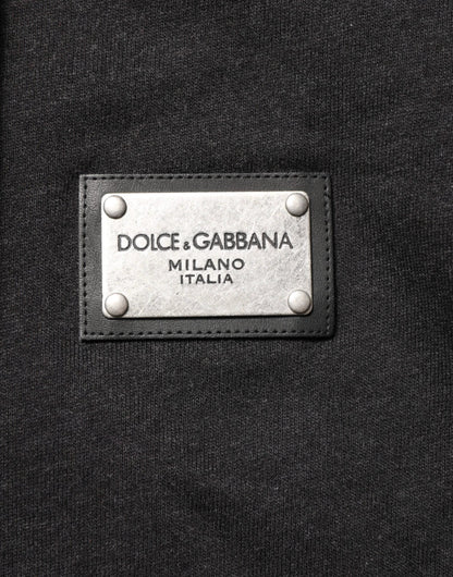 Dolce & Gabbana Black Logo FullZip Hooded Sweatshirt Sweater by Dolce & Gabbana