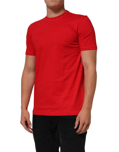 Dolce & Gabbana Red Goodluck 2023 Cotton Crew Neck T-shirt by Dolce & Gabbana