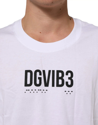 Dolce & Gabbana White Cotton Sleeveless Printed Tank T-shirt by Dolce & Gabbana