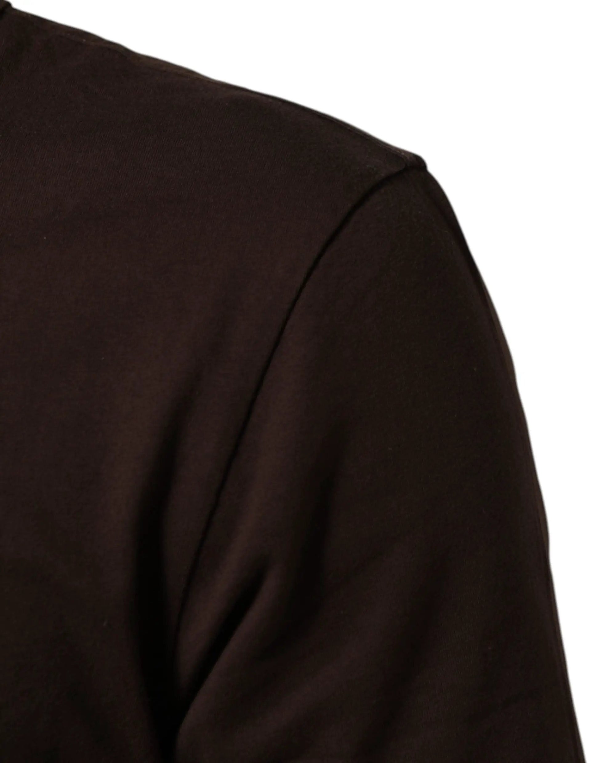 Dolce & Gabbana Brown Coin Laurel Print Men Crew Neck T-shirt by Dolce & Gabbana