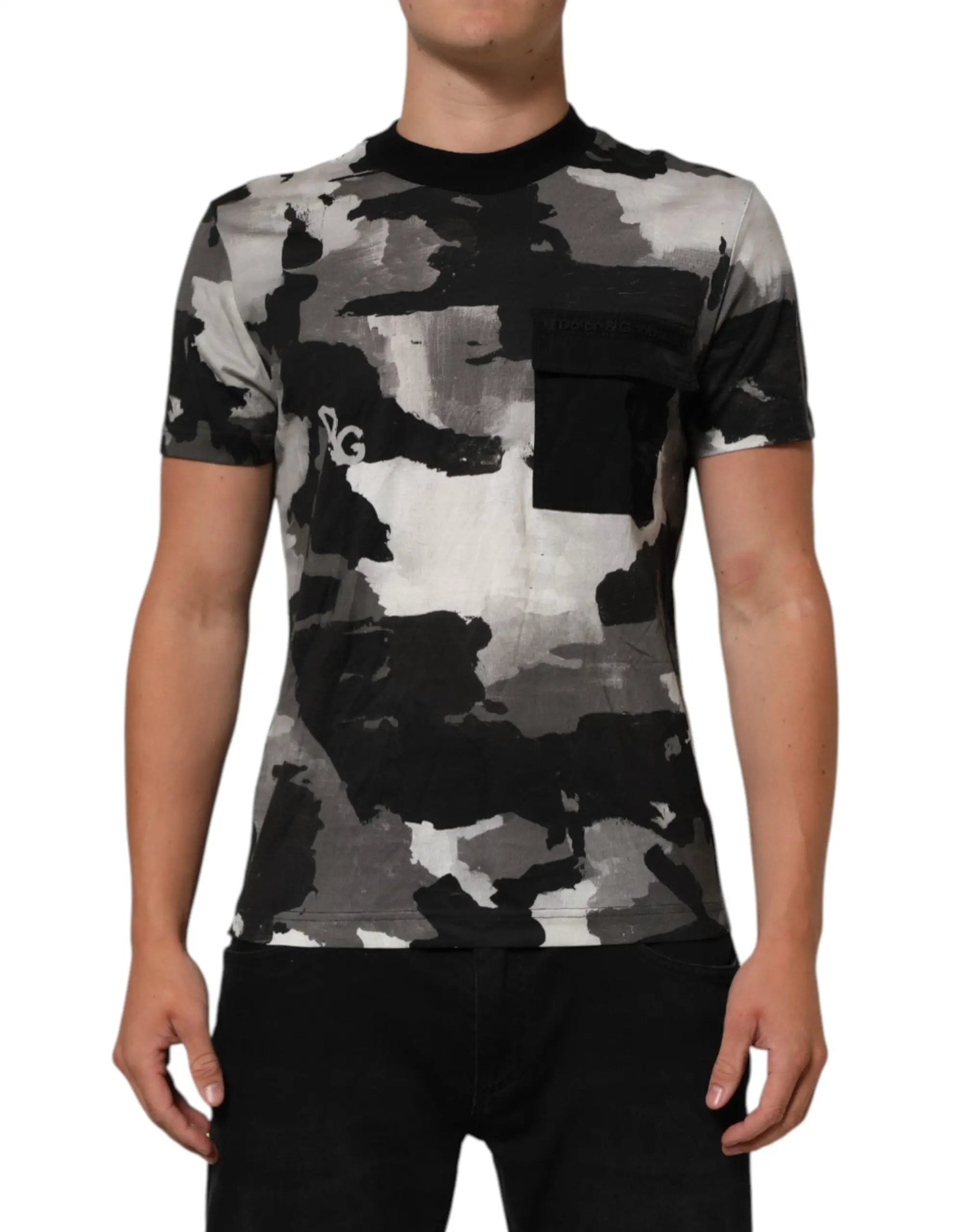 Dolce & Gabbana Multicolor Camouflage Men Short Sleeves T-shirt by Dolce & Gabbana