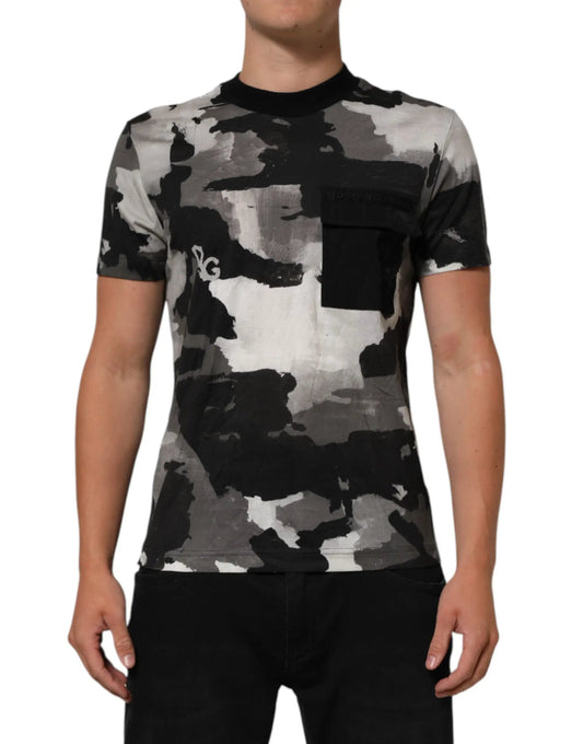 Dolce & Gabbana Multicolor Camouflage Men Short Sleeves T-shirt by Dolce & Gabbana