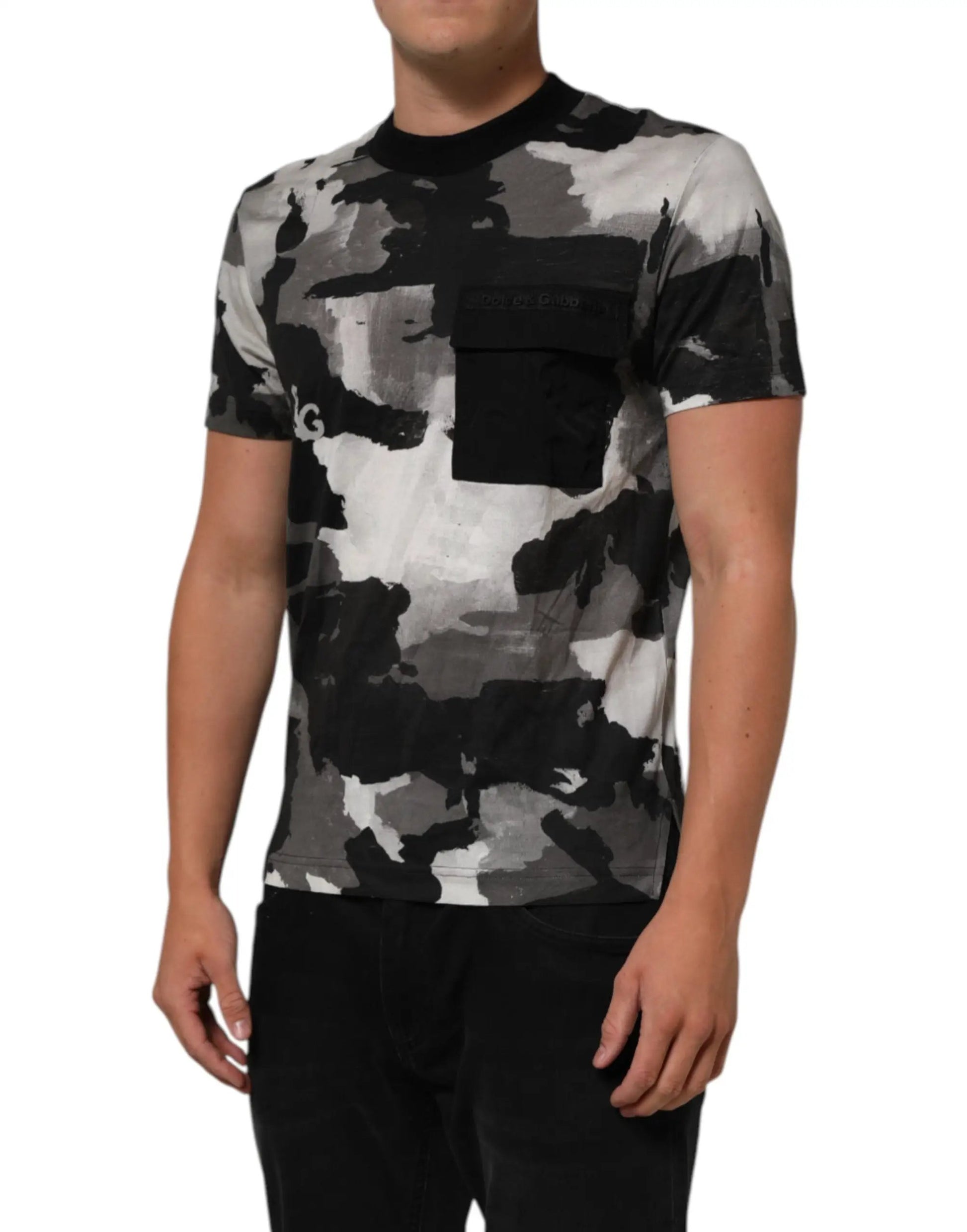 Dolce & Gabbana Multicolor Camouflage Men Short Sleeves T-shirt by Dolce & Gabbana