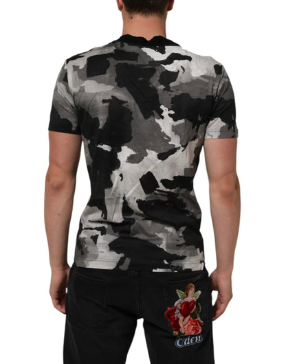 Dolce & Gabbana Multicolor Camouflage Men Short Sleeves T-shirt by Dolce & Gabbana