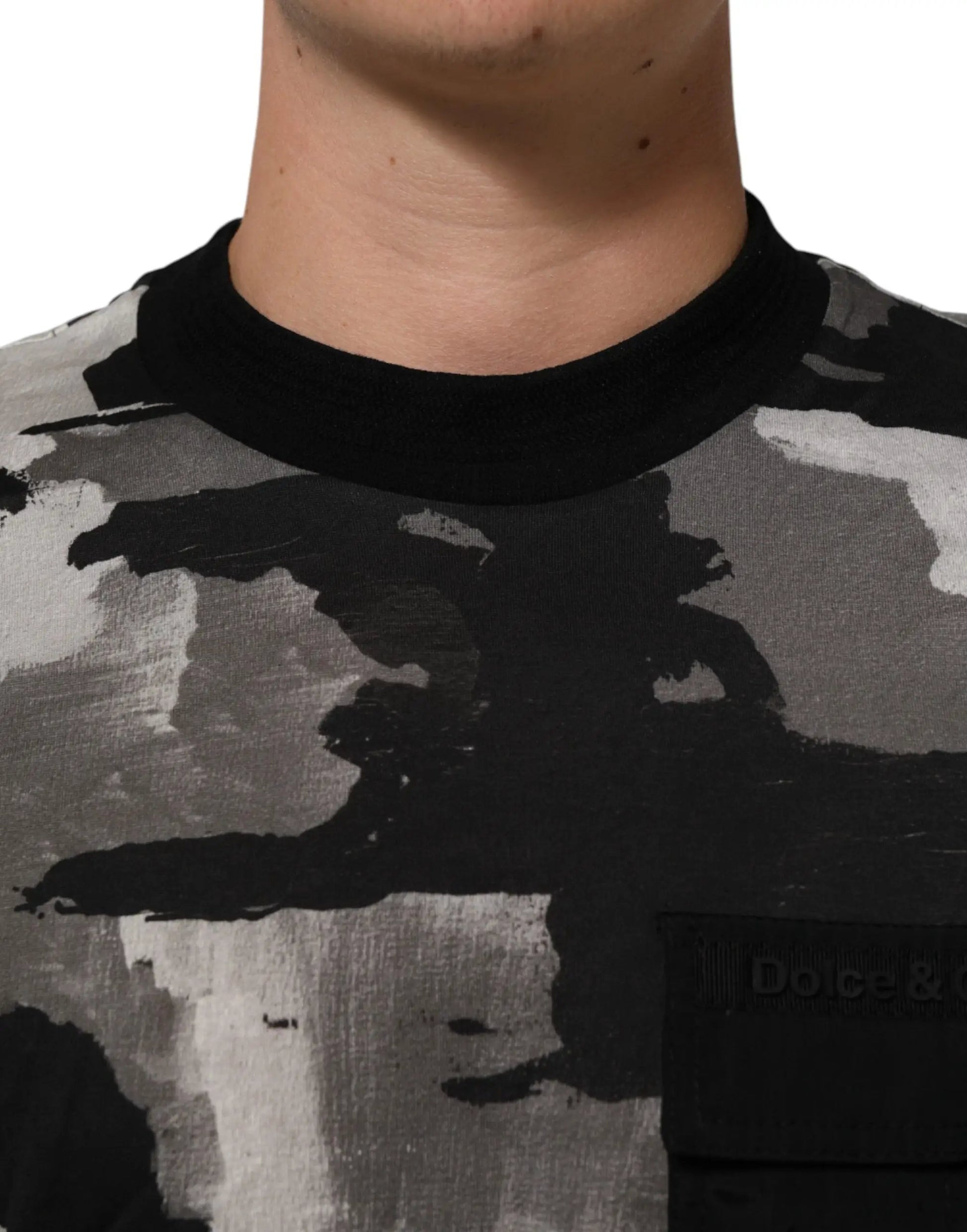 Dolce & Gabbana Multicolor Camouflage Men Short Sleeves T-shirt by Dolce & Gabbana