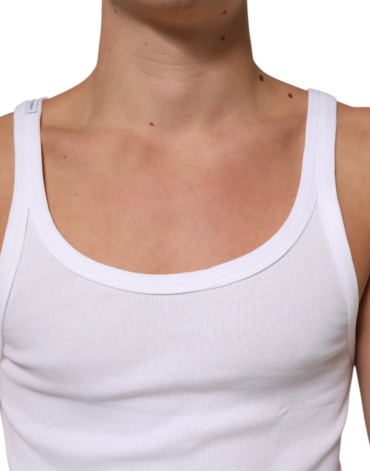 Dolce & Gabbana White Sleeveless Round Neck Tank Top T-shirt by Dolce & Gabbana