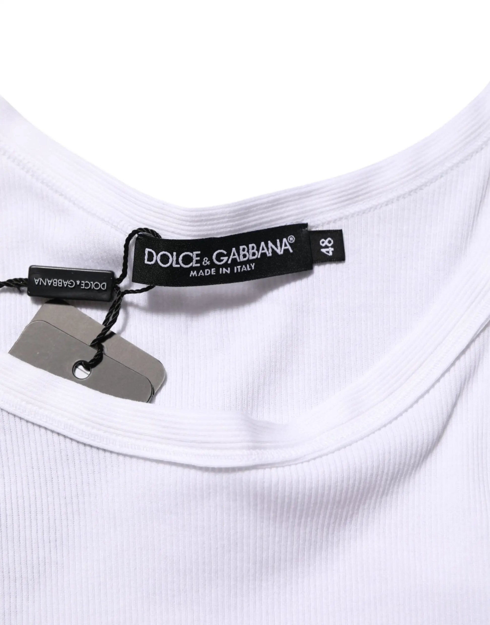 Dolce & Gabbana White Sleeveless Round Neck Tank Top T-shirt by Dolce & Gabbana