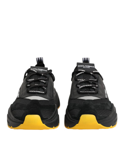 Dolce & Gabbana Black Daymaster Low Top Men Sneakers Shoes by Dolce & Gabbana