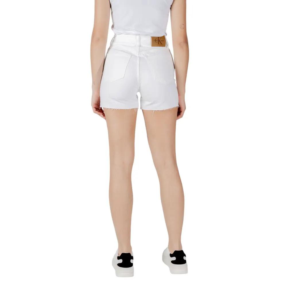 Calvin Klein Jeans White Cotton Shorts by Calvin Klein Jeans