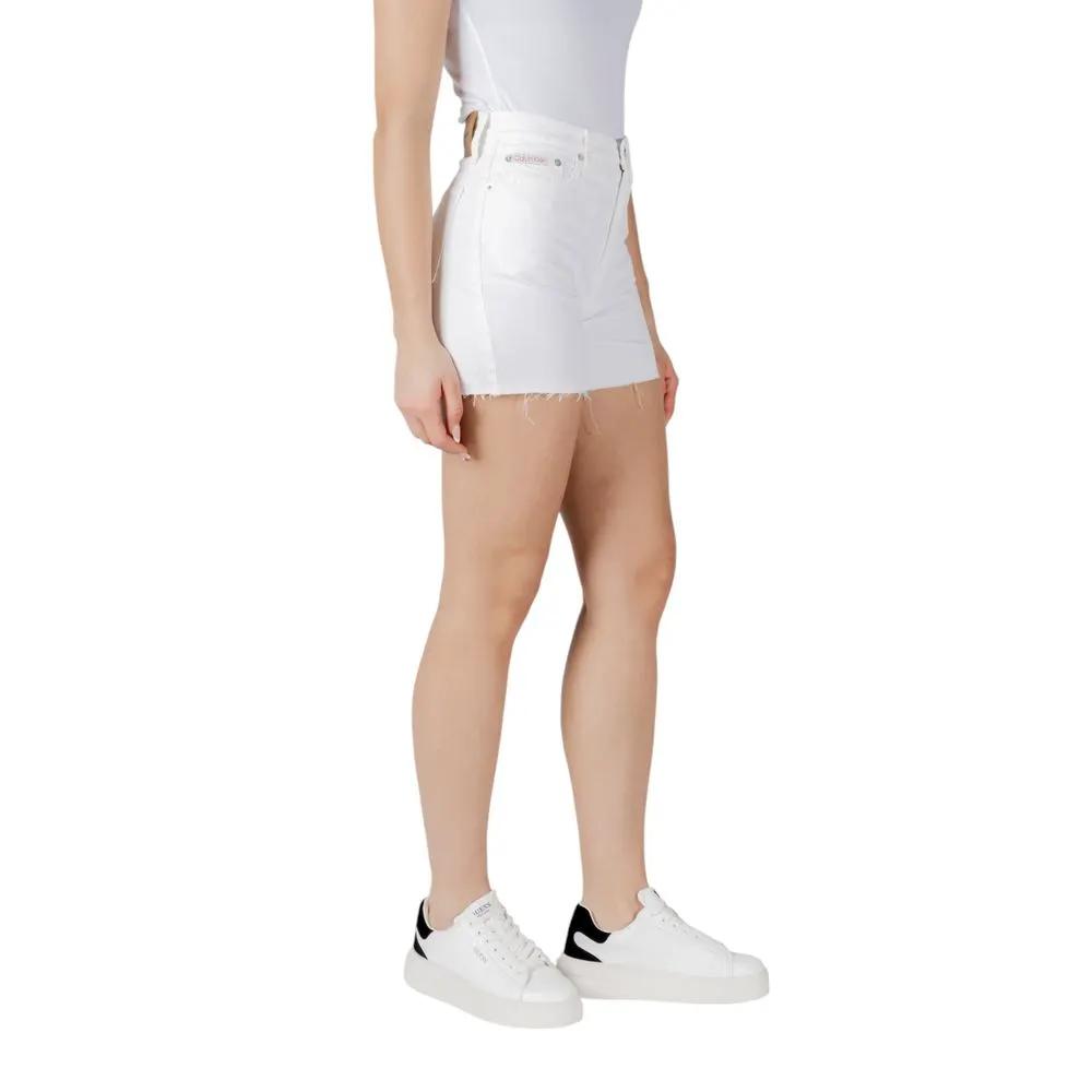 Calvin Klein Jeans White Cotton Shorts by Calvin Klein Jeans