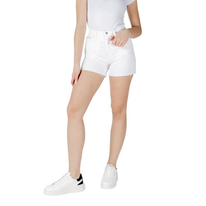 Calvin Klein Jeans White Cotton Shorts by Calvin Klein Jeans