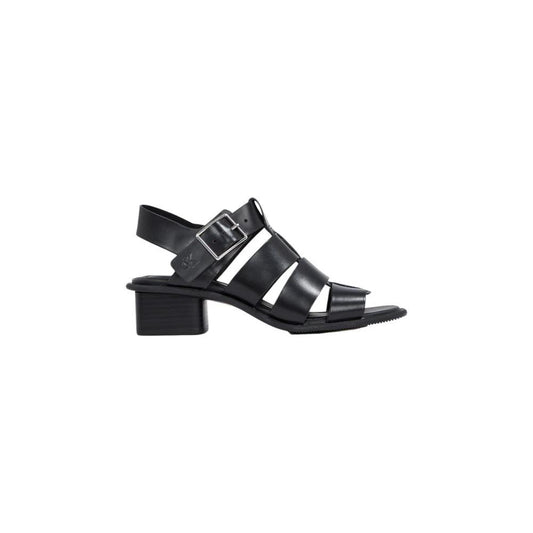 Calvin Klein Jeans Black Polyester Flat Sandals by Calvin Klein Jeans