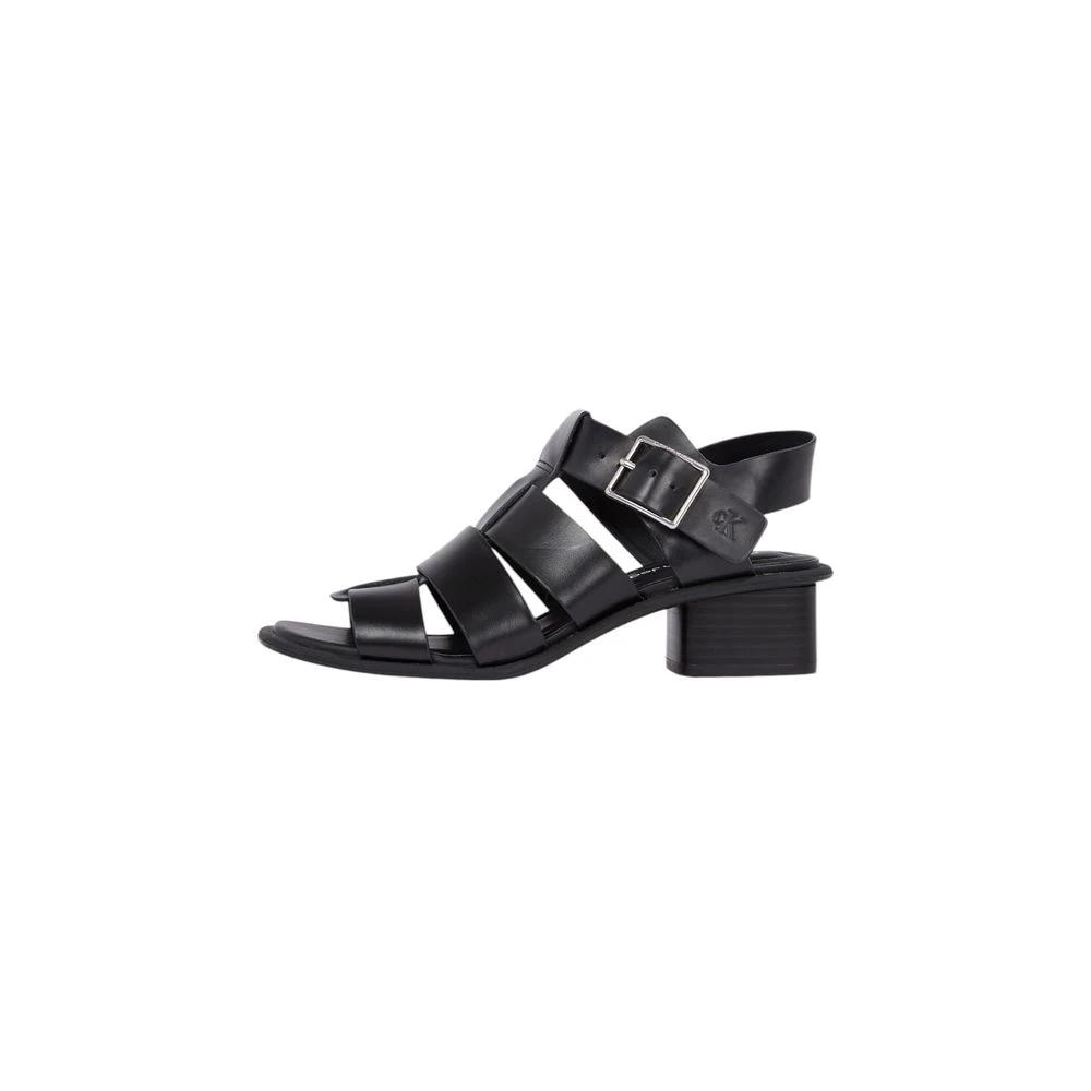 Calvin Klein Jeans Black Polyester Flat Sandals by Calvin Klein Jeans