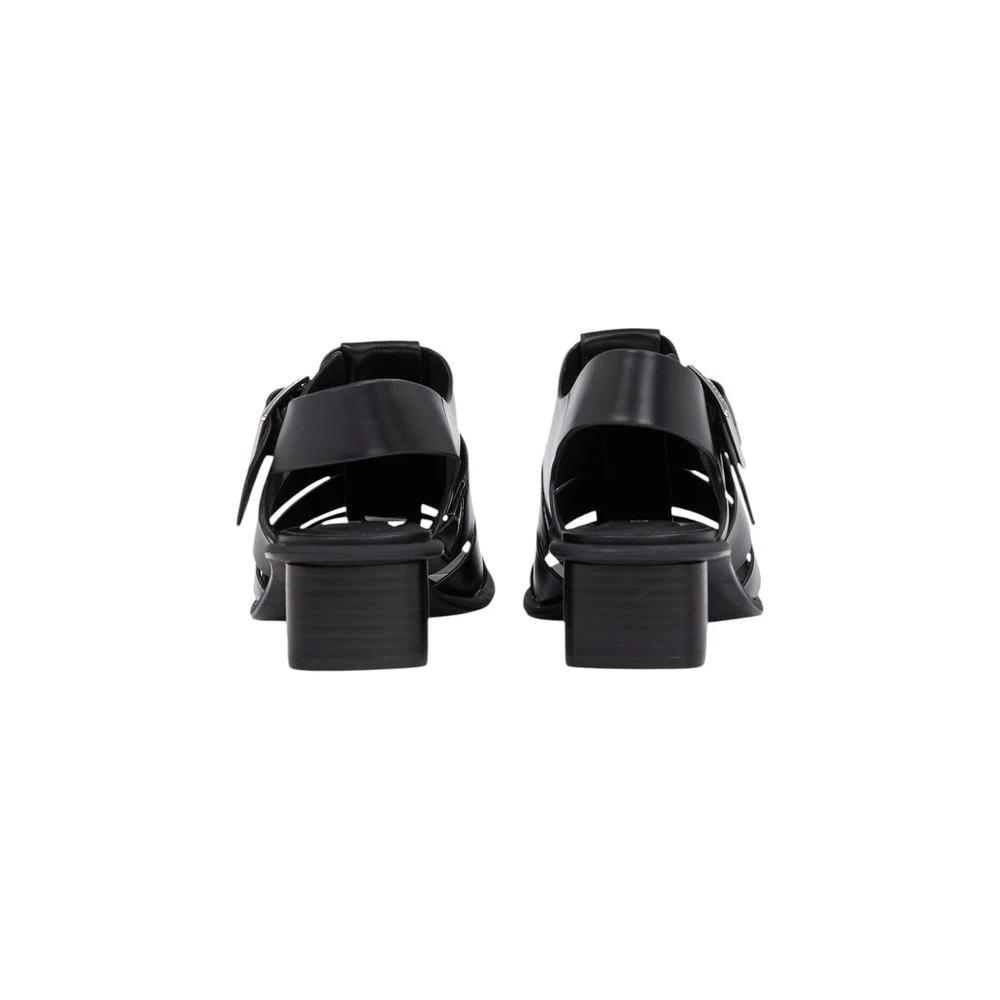 Calvin Klein Jeans Black Polyester Flat Sandals by Calvin Klein Jeans