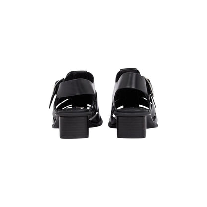 Calvin Klein Jeans Black Polyester Flat Sandals by Calvin Klein Jeans