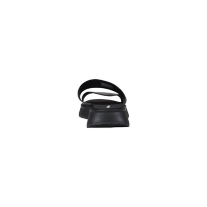Calvin Klein Jeans Black Leather Flat Sandals by Calvin Klein Jeans