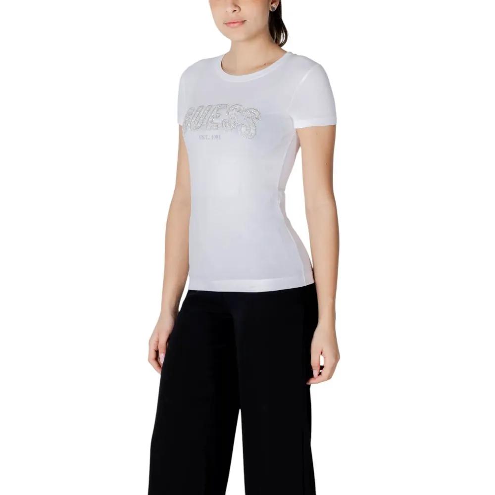 Guess White Cotton T-Shirt by Guess