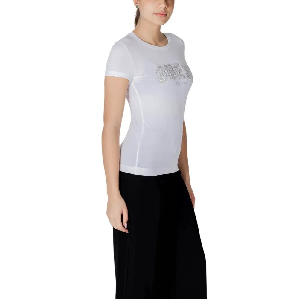 Guess White Cotton T-Shirt by Guess