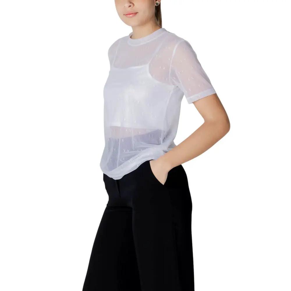 Armani Exchange White Polyamide T-Shirt by Armani Exchange