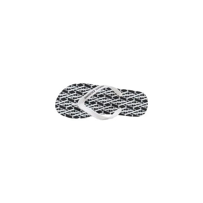 Armani Exchange Black And White Rubber Flip-Flop Sandals by Armani Exchange
