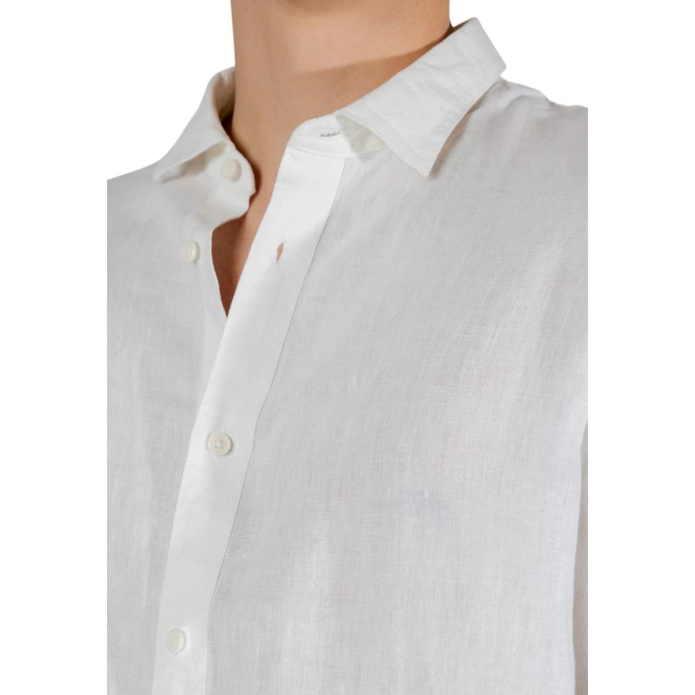 Armani Exchange White Linen Dress Shirt by Armani Exchange